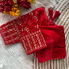 Velvet Bridal 02 Velvet Embroidery Sequence N Thread Work Blouse Wholesale In India